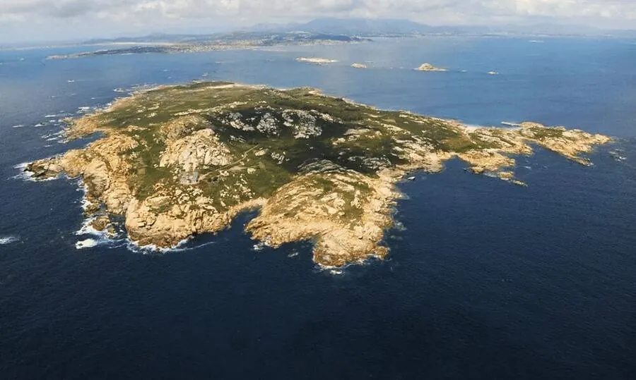 Vista aérea de la Isla de Sálvora
